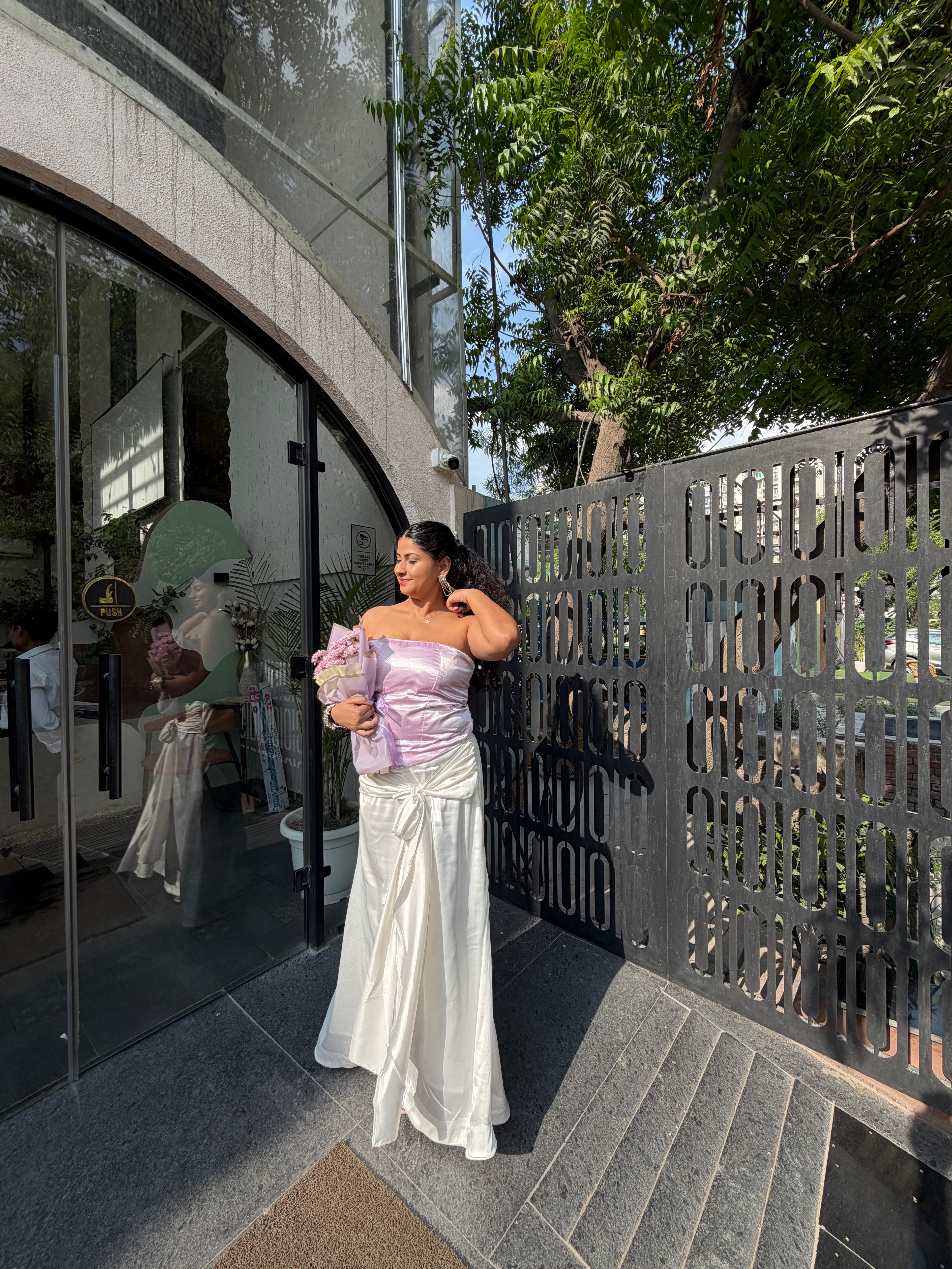 Vanilla Gathered Maxi Skirt